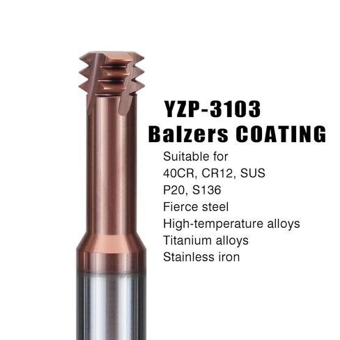 Coating Carbide Thread Milling Cutter M1-M24 Three-Teeth End Mill for 40CR CR12(M5-0.8-D6-75L) in Saudi Arabia