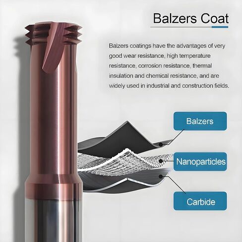 Coating Carbide Thread Milling Cutter M1-M24 Three-Teeth End Mill for 40CR CR12(M5-0.8-D6-75L) in Saudi Arabia