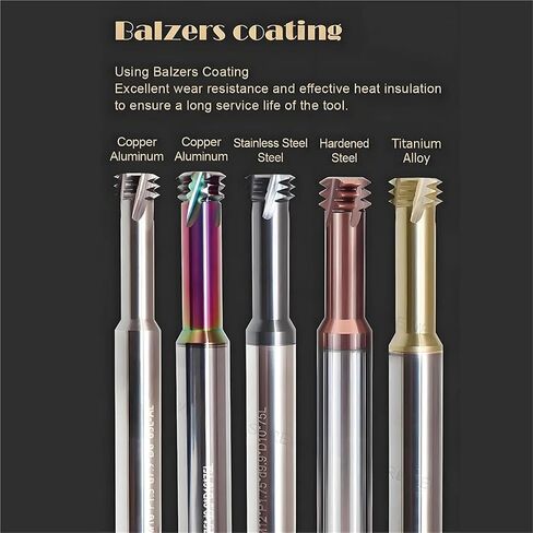 Coating Carbide Thread Milling Cutter M1-M24 Three-Teeth End Mill for 40CR CR12(M5-0.8-D6-75L) in Saudi Arabia