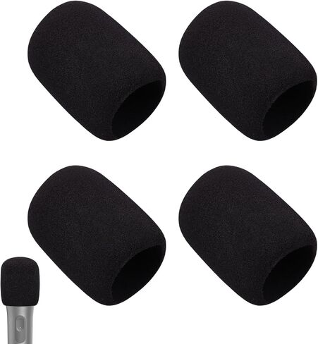 4pcs Foam Microphone Covers for JBL PartyBox 100 Wireless Mic, Noise Reduction Sponge Windscreens Compatible with JBL Wireless Microphone System, Disposable Protector Replacement Accessories in Saudi Arabia