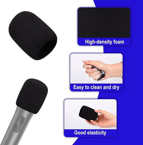 4pcs Foam Microphone Covers for JBL PartyBox 100 Wireless Mic, Noise Reduction Sponge Windscreens Compatible with JBL Wireless Microphone System, Disposable Protector Replacement Accessories in Saudi Arabia
