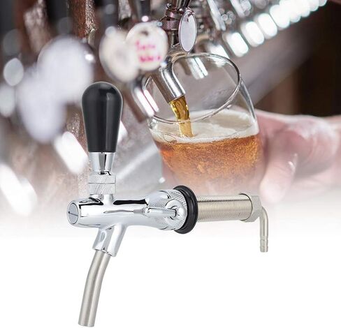 TARSHYRY Long Shank Beer Faucet, Adjustable Draft Beer Tap Dispenser with Control Switch, G5/8in Thread, for Home Brewing Keg Party Restaurant Bar in Saudi Arabia