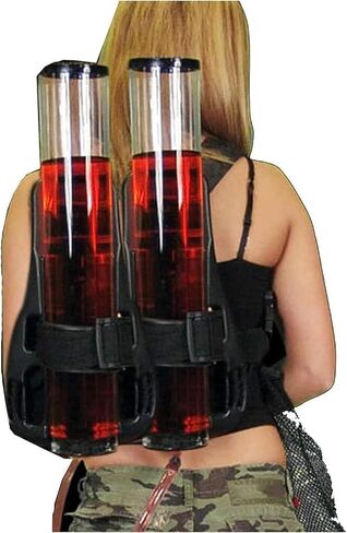 Beer Dispenser Backpack, Double Beverage Jet Pack with Hand Pressure Nozzles, 2x3L Dual Barrel, Adjustable Shoulder Strap for Parties and Events in Saudi Arabia