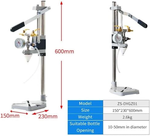Manual Back-Pressure Filling Machine, Beer Bottle, with Pressure Gauge and Vent Valve, Liquid Tool in Saudi Arabia