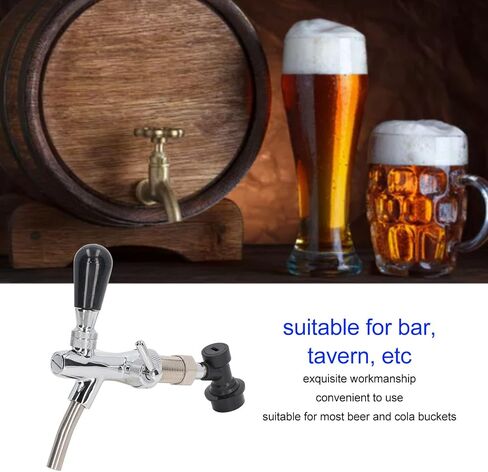TARSHYRY G5 8 Beer Tap, 304 Stainless Steel Adjustable Beer Faucet Liquid Dispenser with Exquisite Workmanship, for Bar Restaurant Hotel Home in Saudi Arabia