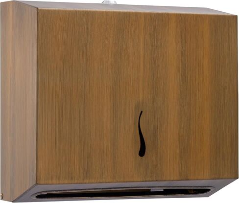 Paper Towel Dispenser - Anti-Fingerprint Coating, Enhanced Quality Stainless Steel, Wall-Mounted for Commercial Bathrooms - Holds 290 C-Fold or 380 Multi-Fold Paper Towels - Gold Antique in Kuwait