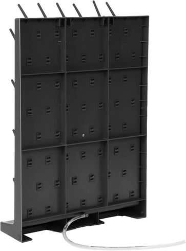 رفوف تجفيف المختبر، رف تجفيف المختبر ذو 52 فتحة مع أنبوب تصريف، رف تجفيف مثبت على الحائط/سطح الطاولة مع أعمدة قابلة للإزالة للمختبرات والصناعية والمدارس، أسود in Kuwait