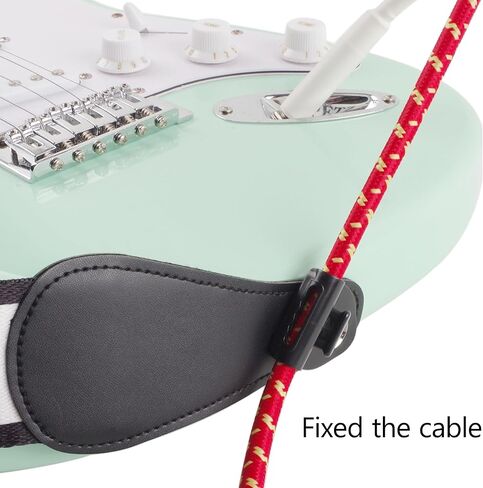 Rockhouse Guitar Strap Locks, Anti-slip Blocks with Cable Fixing Design, 2-Pack Black Straplocks System Adapter in Saudi Arabia