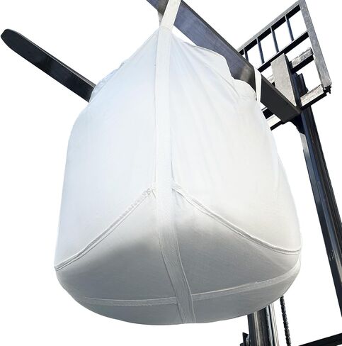 FIBC Bulk Bag - 2650 lbs Capacity, 39x39x39 inches, Polypropylene (PP), Open Top, White, Rectangular, Reusable, 1-Pack in Saudi Arabia