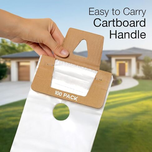 Choice Marts Door Hanger Bags 6" x 12" - Waterproof and Secure 100 Pack Perfect Display for Your Advertisement Plastic Door Hanger Bags in Saudi Arabia