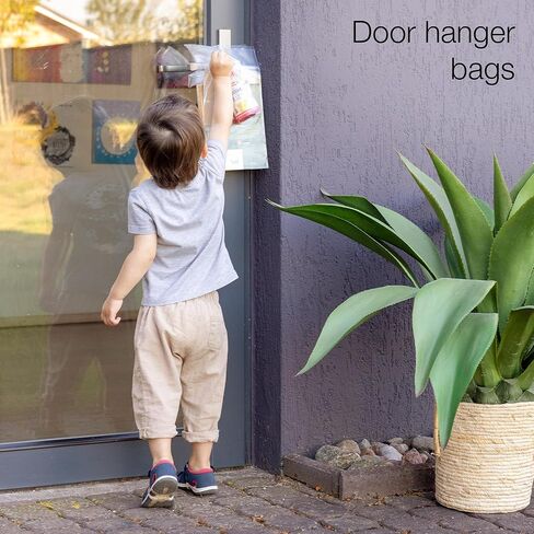 Choice Marts Door Hanger Bags 6" x 12" - Waterproof and Secure 100 Pack Perfect Display for Your Advertisement Plastic Door Hanger Bags in Saudi Arabia