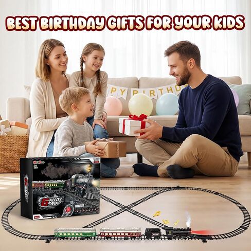 مجموعة قطار النحل الساخنة ، ألعاب قطار التحكم عن بُعد مع عربات الركاب الفاخرة والمسار المتوهج ، قطار شجرة عيد الميلاد المعدني مع الدخان ، الخفيف والصوت ، قطار للألعاب 3 4 5 6 7+ سنوات الأولاد هدايا in Kuwait