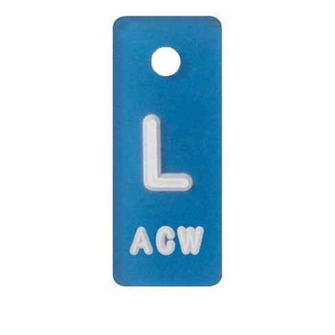 X-Ray Markers (Mark-Clear Plastic) - Blue/Red, White Letters, Left & Right Set, "L" & "R" - 3/8" in Saudi Arabia