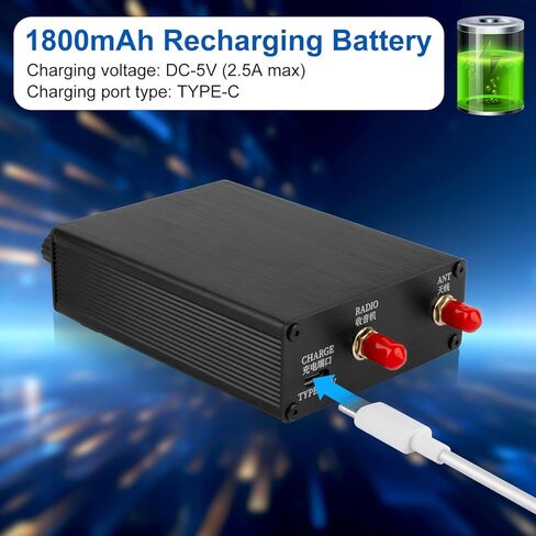 GA800 Active Loop Antenna 10KHz-159MHz,Portable HF Shortwave Antenna with BNC Cable(Free of Tuning),Suitable for Indoor Outdoor Ham Radio SW MW SSB Air Band Reception in Kuwait