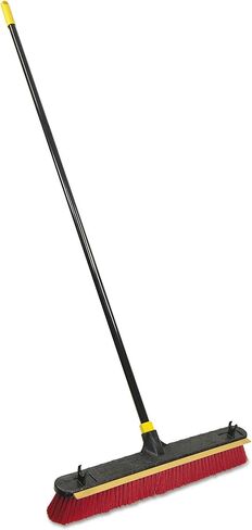 Quickie 24 بوصة ضربة قاضية 2 في 1 مكنسة دفع متعددة الأسطح مع ممسحة، أسود / أحمر (6352ZQK) in Kuwait