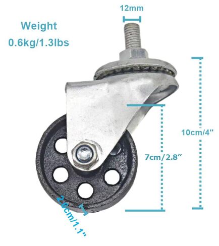 Transmission Jacks Casters, Cast Iron Caster Wheels, Transmission Jack Replacement Parts, Pack of 4 in Kuwait