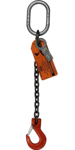 حبال سلسلة ساق واحدة 1/2 × 6 بوصة | 15000 رطل ذ م م | نهايات خطاف مستطيلة للربط بالرافعة | سبيكة من الدرجة 100 | رابط رئيسي 1 بوصة | للظروف الصعبة | هانز سابلاي (HSI) in Kuwait