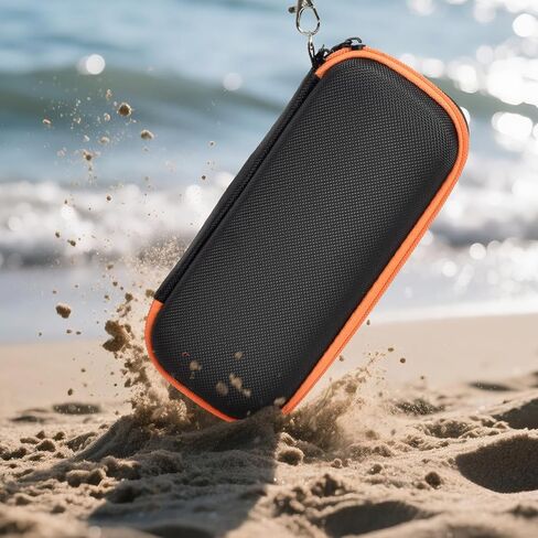 GWCASE Flip7/6/5 Speaker Case for JBL Flip 7 6 5 Bluetooth Speaker, Plush Lining & Scratch-Resistant Interior, Mesh Storage for Carabiner/Cables, Detachable Carry Strap- Black (Case Only) in Saudi Arabia