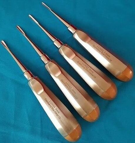 4 PCS Straight Dental EXTRACTING Extraction LUXATING Elevator German Stainless Steel in Kuwait