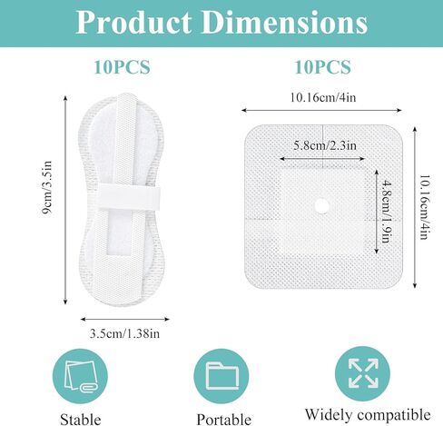 10 عبوات من وسادات أنبوب تغذية القسطرة PD + 10 عبوات من حامل أنبوب التغذية، ضمادات لاصقة مقسمة، أغطية أنبوب G، جهاز تثبيت القسطرة، ضمادة لاصقة ذاتية اللصق، مستلزمات أنبوب التغذية in Kuwait