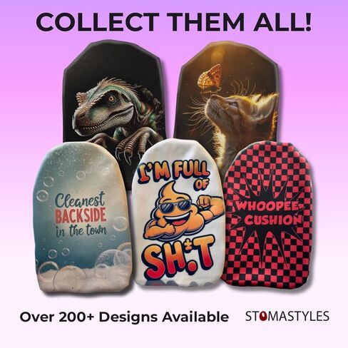 الحقيبة الخضراء وسادة ووبي Stoma | غطاء فغرة مضحك لفغر القولون وفغر اللفائفي وفغر البول | ناعم وقابل للتمدد من أجل الراحة والتميز والأناقة in Kuwait