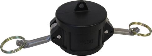 DC125 Polypropylene 1-1/4 Inch Female Camlock Cap, Durable Cam and Groove Fitting, Stainless Steel Cam Arms, Leak-Tight, Chemical-Resistant, 125 PSI, UV & Weather Resistant Gaskets in Saudi Arabia