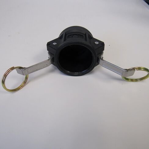 DC125 Polypropylene 1-1/4 Inch Female Camlock Cap, Durable Cam and Groove Fitting, Stainless Steel Cam Arms, Leak-Tight, Chemical-Resistant, 125 PSI, UV & Weather Resistant Gaskets in Saudi Arabia