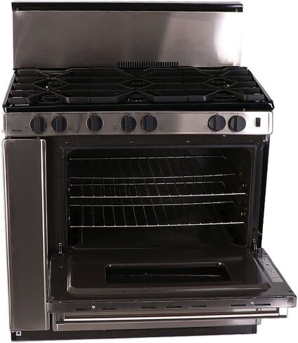 P36B3282PS 36 Pro Series مجموعة غاز مع 6 شعلات علوية متغيرة محكمة الغلق، حجرة منفصلة للفروج، 17000 وحدة حرارية بريطانية، موقد فرن عالي التحمل، حجرة تخزين وبطارية من الألومنيوم المصبوب in Kuwait