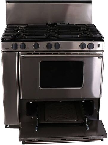 P36B3282PS 36 Pro Series مجموعة غاز مع 6 شعلات علوية متغيرة محكمة الغلق، حجرة منفصلة للفروج، 17000 وحدة حرارية بريطانية، موقد فرن عالي التحمل، حجرة تخزين وبطارية من الألومنيوم المصبوب in Kuwait