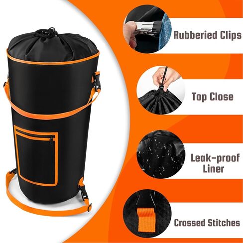 Portable Boat Storage Can, Leak-Resistant Reusable Bag Boating Gift, 10-13 Gal Storage Bag Snaps Inside, Easy to Install & Clean, Fishing, Sandbar, Kayak, Pontoon Boat Accessories, RV, or Camping in Kuwait