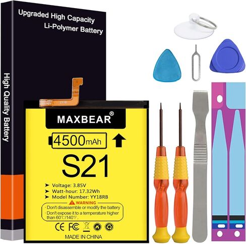 Galaxy S23 Ultra Battery ، تم ترقيته 5500mAh 3.85V Li-polymer بديل بطارية EB-BS918ABY متوافقة مع Galaxy S23 Ultra SM-S918U SM-S918U SM-S918B/DS S23 ULTRA مع مجموعة أدوات الإصلاح مع مجموعة أدوات الإصلاح in Saudi Arabia
