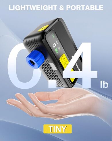 Auxpower New Electric Bike Pump-Mini Portable Bike Tire Pump with Gauge, 120PSI Portable Bicycle Pump Fast Inflation, High-Performance Air Pump for Bike Tires and Balls (Presta & Schrader) in Kuwait