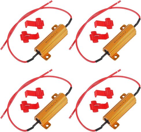 4PCS Load Resistors 50W 6 Ohm Car Lamp Resistor with Clips for Fix Error Code Turn Signal Lights Fast Flash in Saudi Arabia