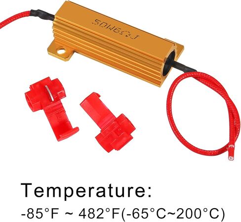 4PCS Load Resistors 50W 6 Ohm Car Lamp Resistor with Clips for Fix Error Code Turn Signal Lights Fast Flash in Saudi Arabia
