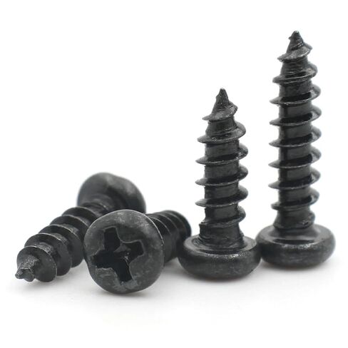 M1 M1.2 M1.4 M1.5 M1.7 M2 M2.3 M2.6 M3 M3.5 M4 M5 6/7mm Black Carbon Steel Cross Phillips Round Head Screw 100Pcs(6mm,M1.8 (100pcs)) in Saudi Arabia