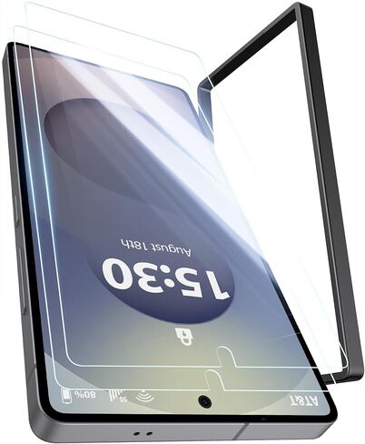 واقي شاشة Vihibii لـ Samsung Galaxy Z Flip 7 2025 ، 9H الصلابة والصف العسكري مقاوم لللمس وحسس ومضاد للخلع من الخدش لفيلم زجاجي Galaxy Z Flip 7- HD [2 Pack] in Kuwait