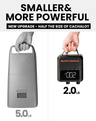 OutdoorMaster مضخة لوح التجديف Cachalot 2، مضخة هواء SUP عالية الضغط 20 رطل لكل بوصة مربعة، موصل سيارة 12 فولت تيار مستمر لألواح SUP القابلة للنفخ، تضخم مزدوج المرحلة وإيقاف تلقائي، وظيفة الانكماش in Saudi Arabia