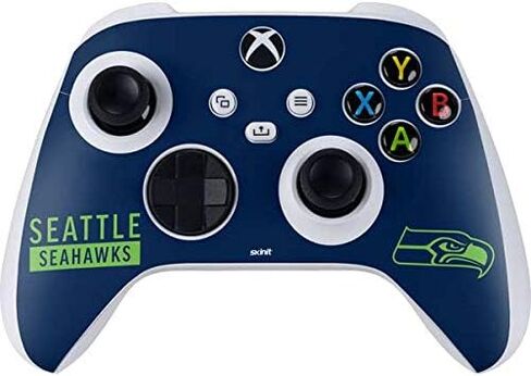 Skinit Decal Gaming Skin Compatible with Xbox Series S Controller - Officially Licensed NFL Seattle Seahawks Retro Logo Design in Saudi Arabia