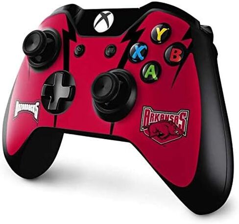 Skinit Decal Gaming Skin Compatible with Xbox One Controller - Officially Licensed College Arkansas Razorbacks Design in Saudi Arabia