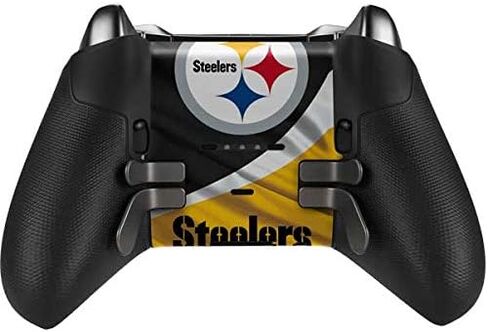 غلاف Skinit المخصص للألعاب متوافق مع وحدة التحكم اللاسلكية Xbox Elite Series 2 - تصميم مرخص رسميًا من NFL Pittsburgh Steelers in Saudi Arabia