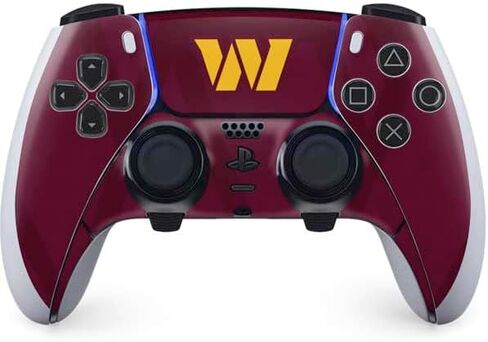 غلاف Skinit المخصص للألعاب متوافق مع وحدة تحكم PS5 DualSense Edge Pro - تصميم سلسلة أداء مرخص رسميًا من NFL Washington Commanders in Saudi Arabia