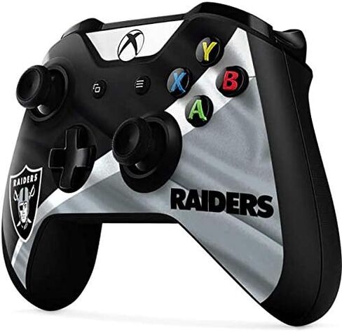 Skinit Decal Gaming Skin Compatible with Xbox One X Controller - Officially Licensed NFL Las Vegas Raiders Design in Saudi Arabia