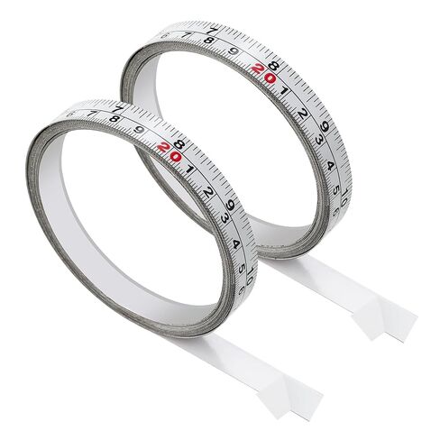 شريط قياس ذاتي اللصق من الفولاذ، شريط قياس إمبراطوري ومتري، شريط قياس للقراءة من اليسار إلى اليمين ومن اليمين إلى اليسار للأعمال الخشبية، ومنضدة العمل، ومنشار الطاولة، وطاولة الصياغة، 400 سم/157 بوصة in Kuwait