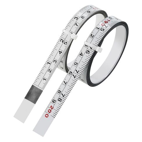 2-Pack Steel Self-Adhesive Measuring Tape, Imperial & Metric Stick-on Ruler, Left to Right and Right to Left Reading Tape Measure for Woodworking, Workbench, Table Saw, Drafting Table, 400cm/157Inch in Saudi Arabia