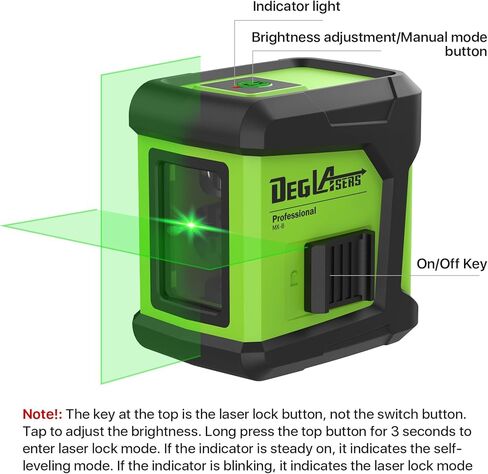Self Leveling Laser Level with Tripod,DEGLASERS 100ft Green Cross Line laser lever,Lazer Leveler Tool for Picture Hanging Floor Tile Wall Home Renovation, Indoor Project, Battery Included in Saudi Arabia