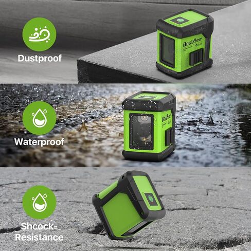 Self Leveling Laser Level with Tripod,DEGLASERS 100ft Green Cross Line laser lever,Lazer Leveler Tool for Picture Hanging Floor Tile Wall Home Renovation, Indoor Project, Battery Included in Saudi Arabia