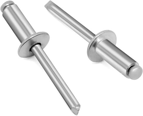 MewuDecor 5/32" x 5/16" Aluminum Blind Rivets, Silver, 4 x 8mm Pop Rivets, 100 PCS in Saudi Arabia
