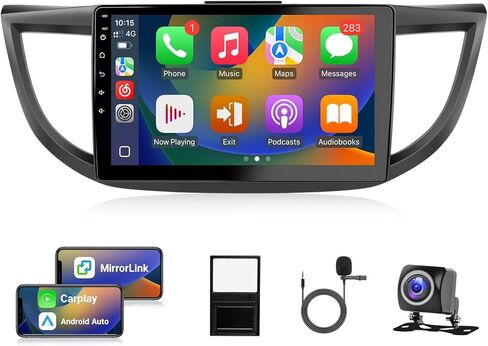 Car Stereo for Honda CRV 2007-2011 Leadfan 9" Touch Screen for Honda CRV Car Radio Apple Carplay & Android Auto, for CR-V CarPlay Radio Head Unit with Bluetooth/GPS/MirrorLink/FM/SWC+Backup Camera in Kuwait