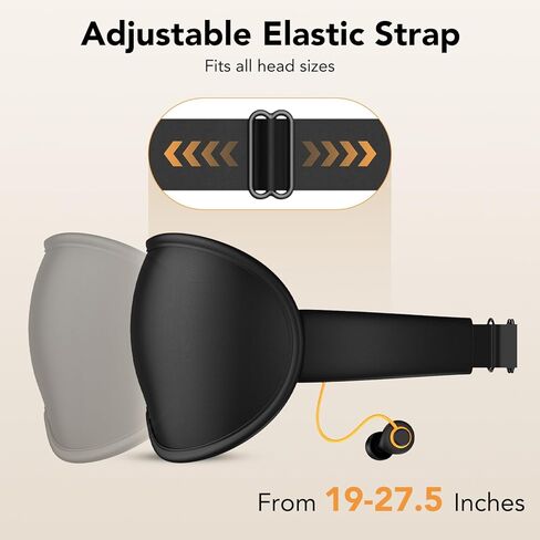 قناع نوم يحجب الضوء مع حزام قابل للتعديل، قناع عين ثلاثي الأبعاد للنوم، مناسب للنوم الجانبي للرجال والنساء، معصوب العينين بدون ضغط على العين للسفر والقيلولة in Kuwait