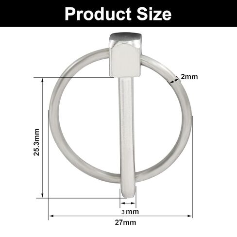 4 Pcs 304 Stainless Steel Linch Pin with Ring, 1/8" x 1" Heavy Duty Lynch Pins for Trailers, Trucks, Tractors, Lawn Mowers & Agricultural Equipment in Kuwait